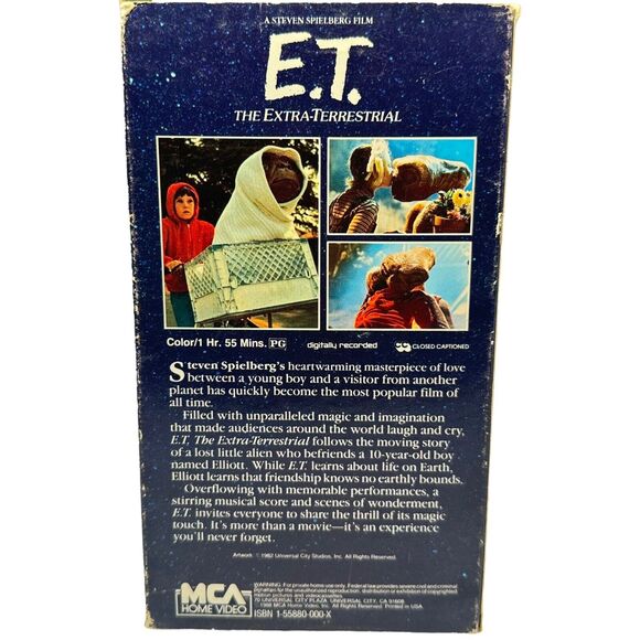 E.T. The Extra-Terrestrial 1982 (VHS 1988) Green Flap / MCA Home Video *Read* - Picture 4 of 5